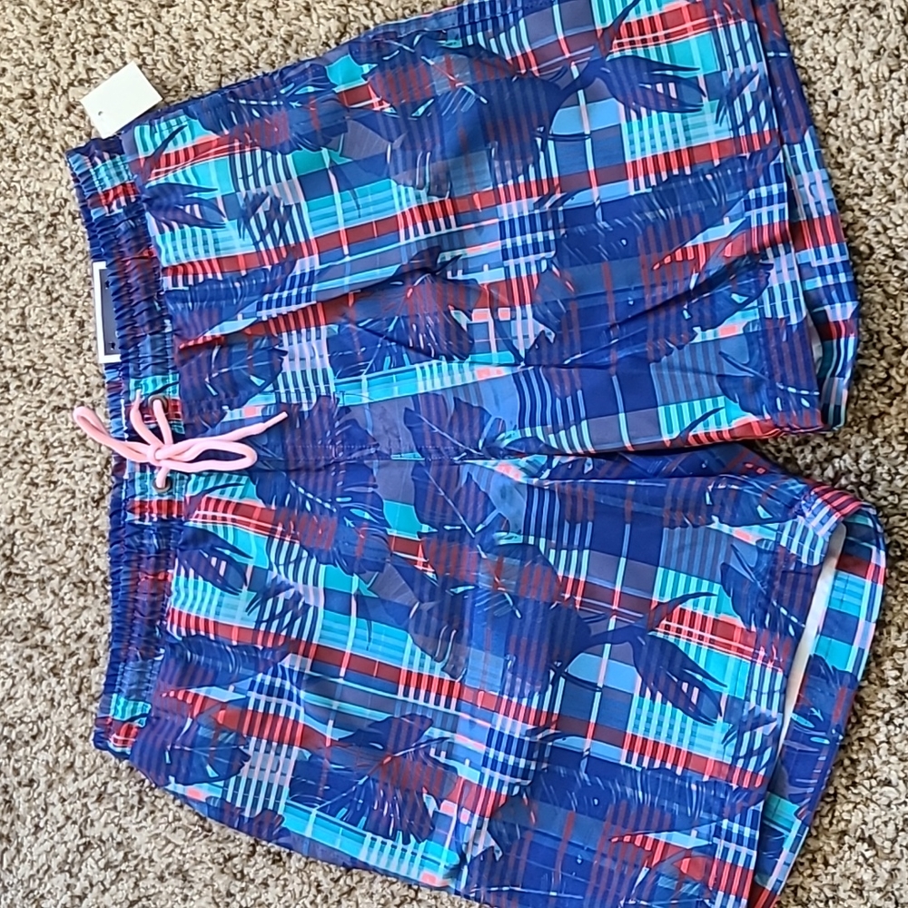 Club Rm leafy blue swim trunks - Picture 4 of 9